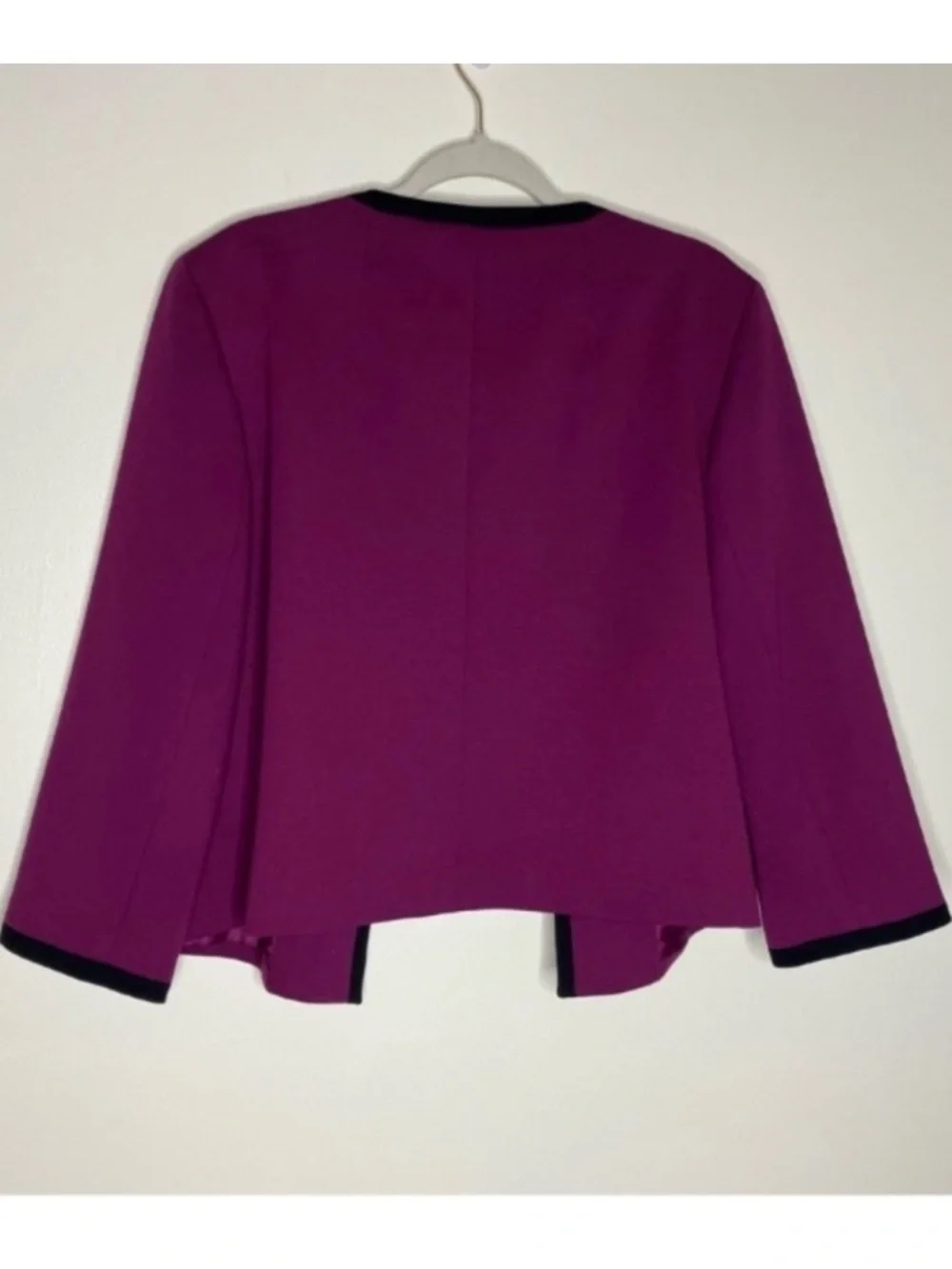 Nine West plum purple open dress jacket 14